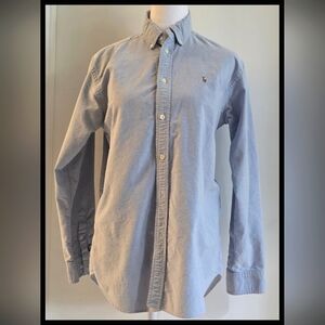 Ralph Lauren, Mens Blue Button-Down Shirt Size 18
